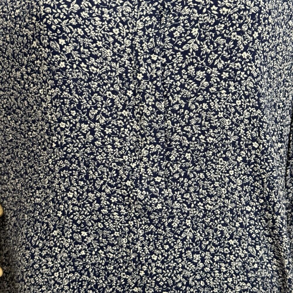 Lane Bryant Blouse Plus Size 24 Floral Print Long Sleeve Rayon - Picture 7 of 12